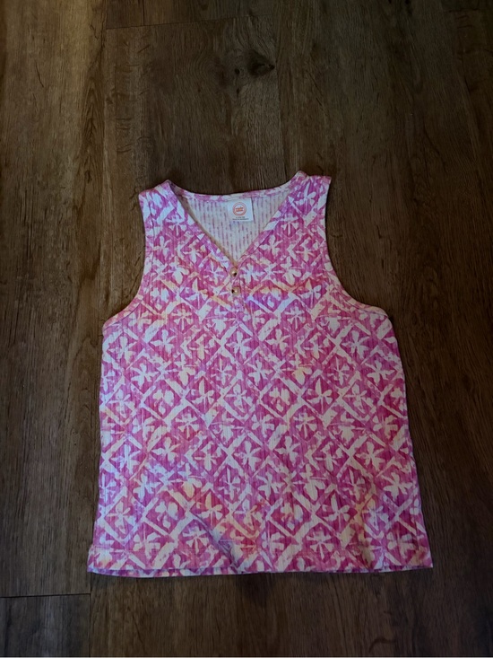 wonder nation Other - wonder nation Pink and White Patterned Tank Top
